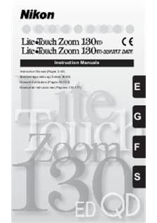 Nikon LiteTouch 130 ED manual. Camera Instructions.